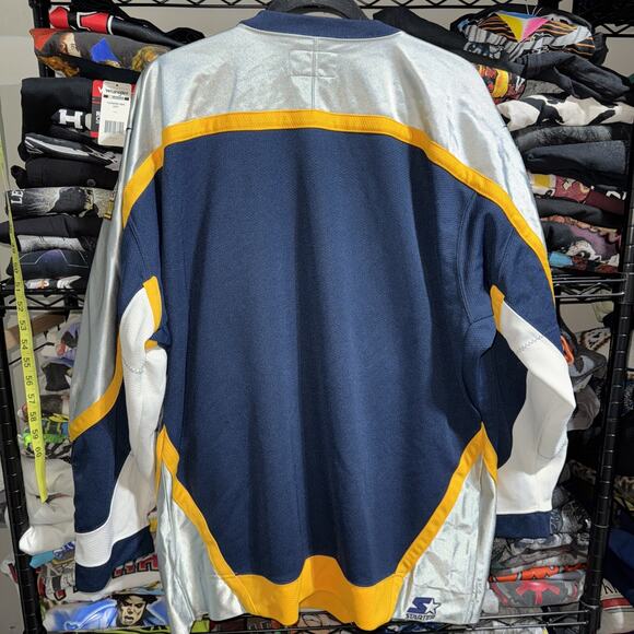 Vintage 90s Starter NHL Nashville Predators Embroidered Hockey Jersey Size L - Picture 6 of 7